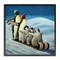 Stupell Industries Sleigh Ride Snowy Penguins Framed Giclee, design by Lucia Heffernan